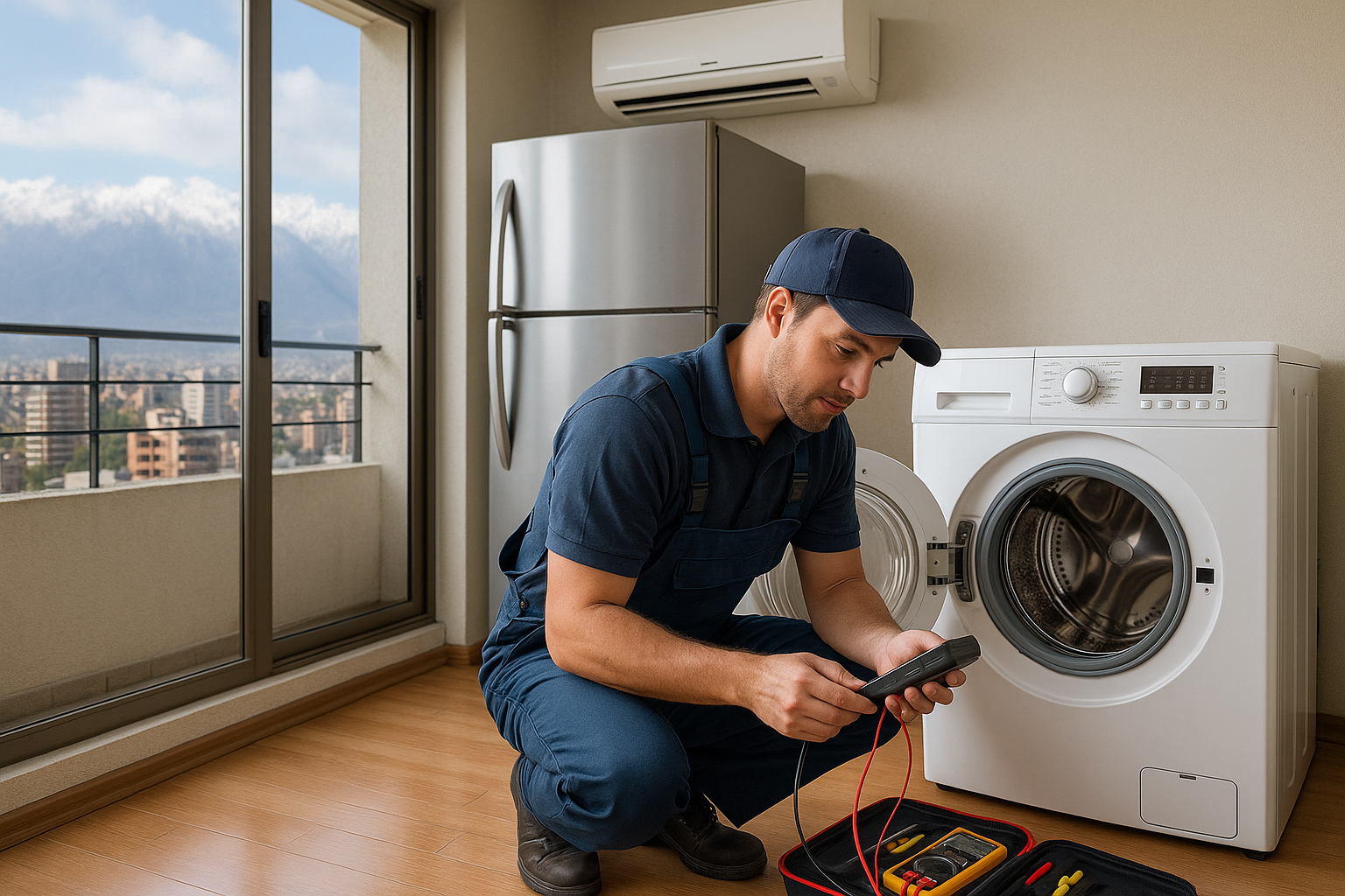 imagen realista de servicio tecnico a electrodomesticos en santiago de chile
